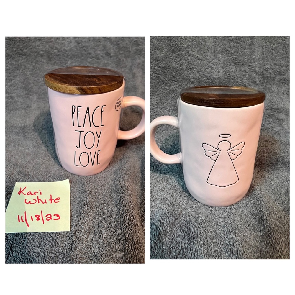 💗👼🏻 Rae Dunn, pink mug with lid! 👼🏻💗